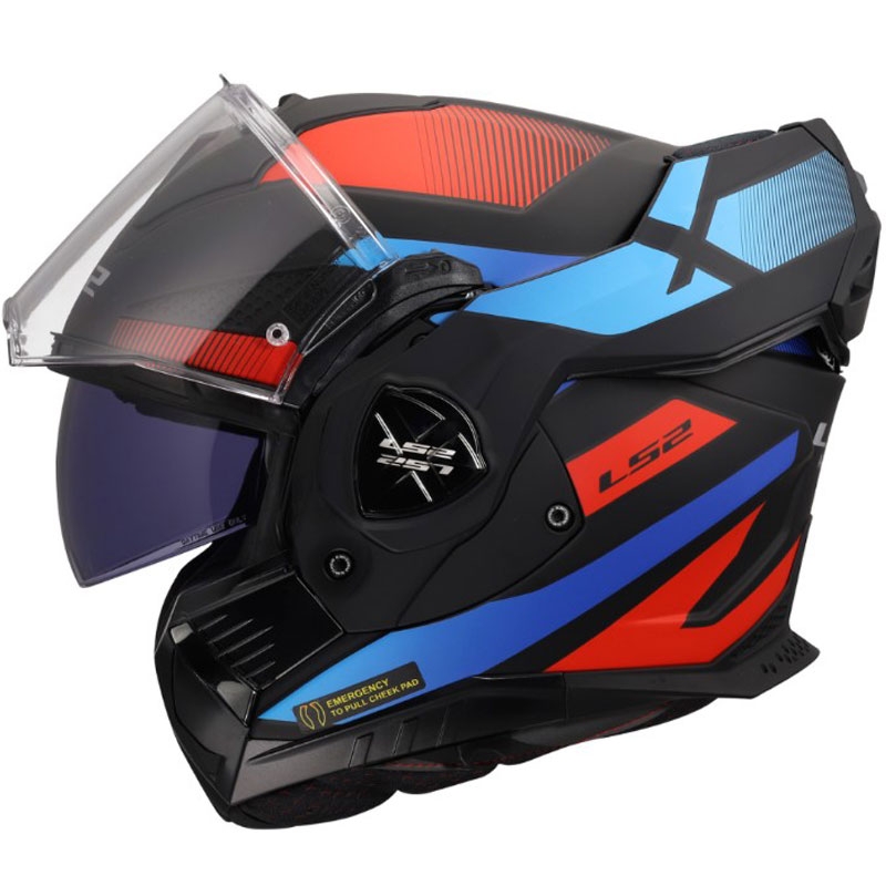 Atverama motocikla ķivere LS2 FF901 Advant X Nova matēti melna-sarkana-zila