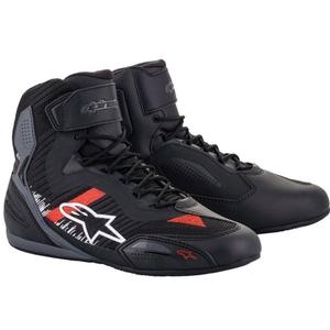 Alpinestars Faster 3 Rideknit Black-Grey-Red Motociklu zābaki