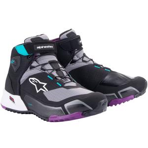 Alpinestars Sieviešu Stella CR-X Drystar Black-Gray-Violet-Turquoise Motociklu zābaki