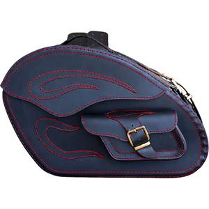 Ādas motociklu somas RSA S266A melni sarkanas