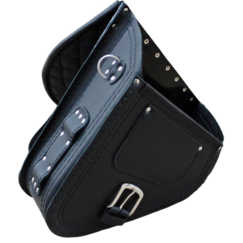 Ādas motocikla soma RSA S592 HD Softtail melna