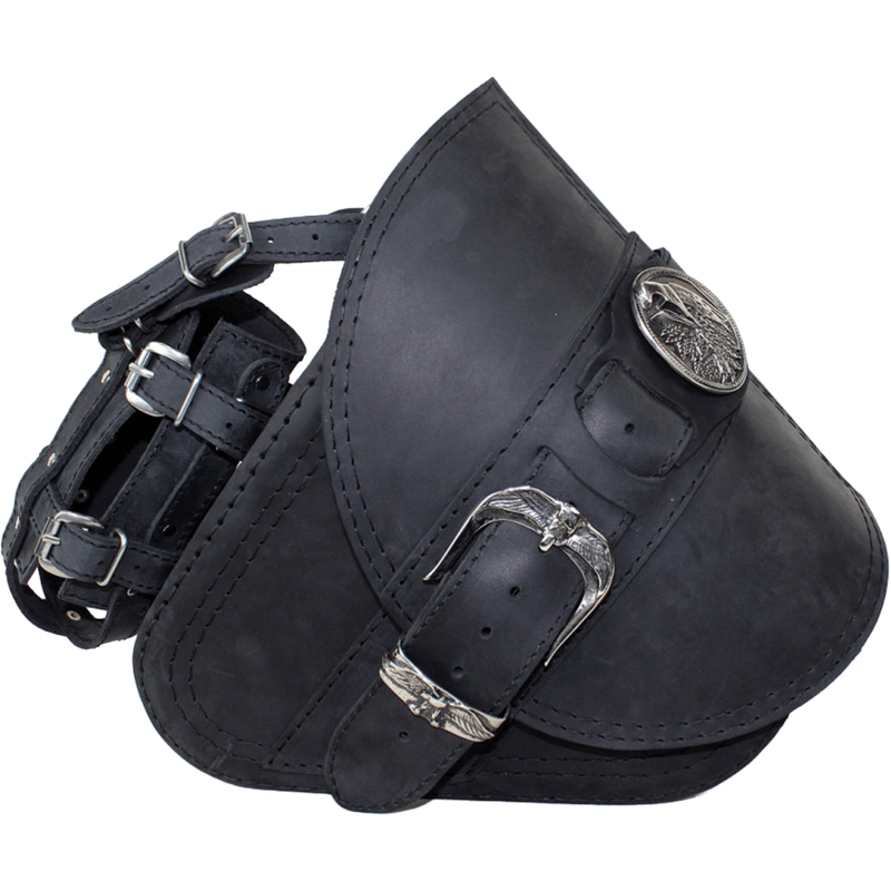 Ādas motocikla soma RSA S594 HD Softtail melna