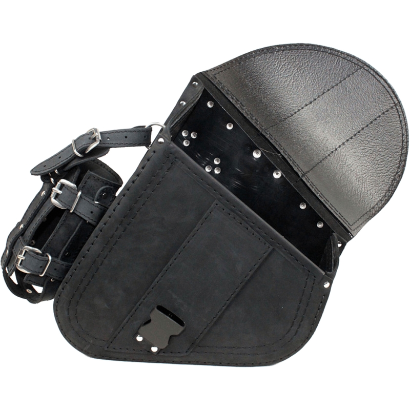 Ādas motocikla soma RSA S594 HD Softtail melna