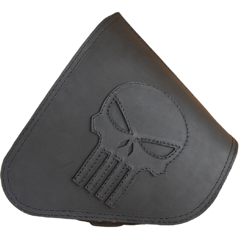 Ādas motocikla soma RSA S63 Punisher melna