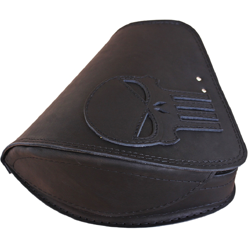 Ādas motocikla soma RSA S641 Punisher HD Softail melna