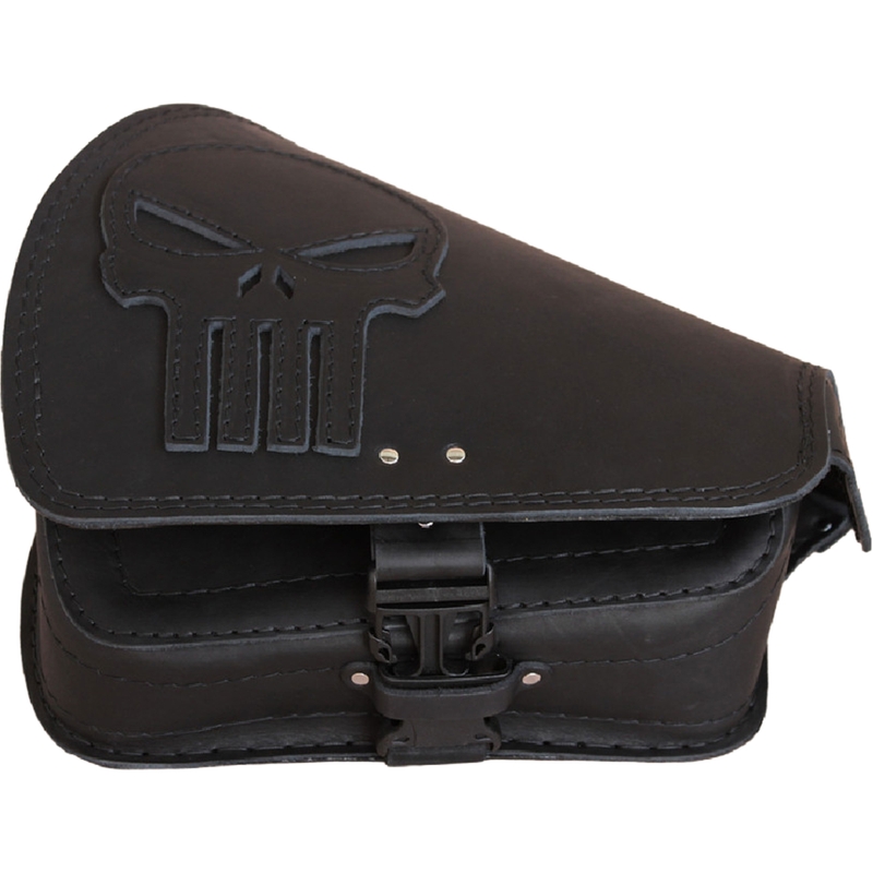 Ādas motocikla soma RSA S641 Punisher HD Softail melna