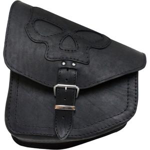 Ādas motocikla soma RSA S66 Skull HD Softail melna