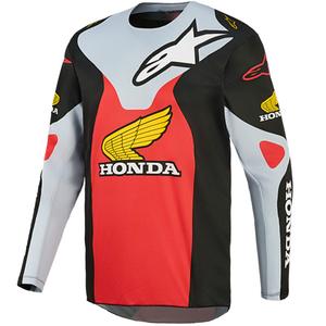 Alpinestars Racer Veil Honda motokrosa krekls melns-pelēks-sarkans-dzeltens