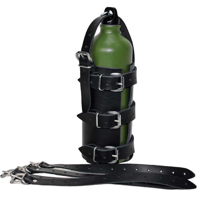 Ādas pudeļu turētājs RSA N14 melns