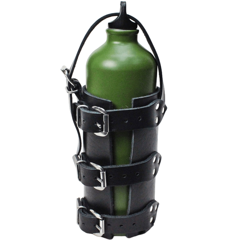 Ādas pudeļu turētājs RSA N14 melns