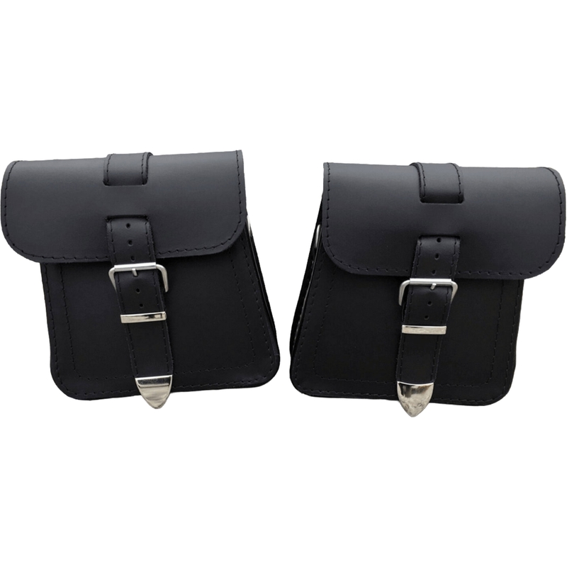 Ādas sānu kabatas motociklam RSA Ki18 2 gab. melnas