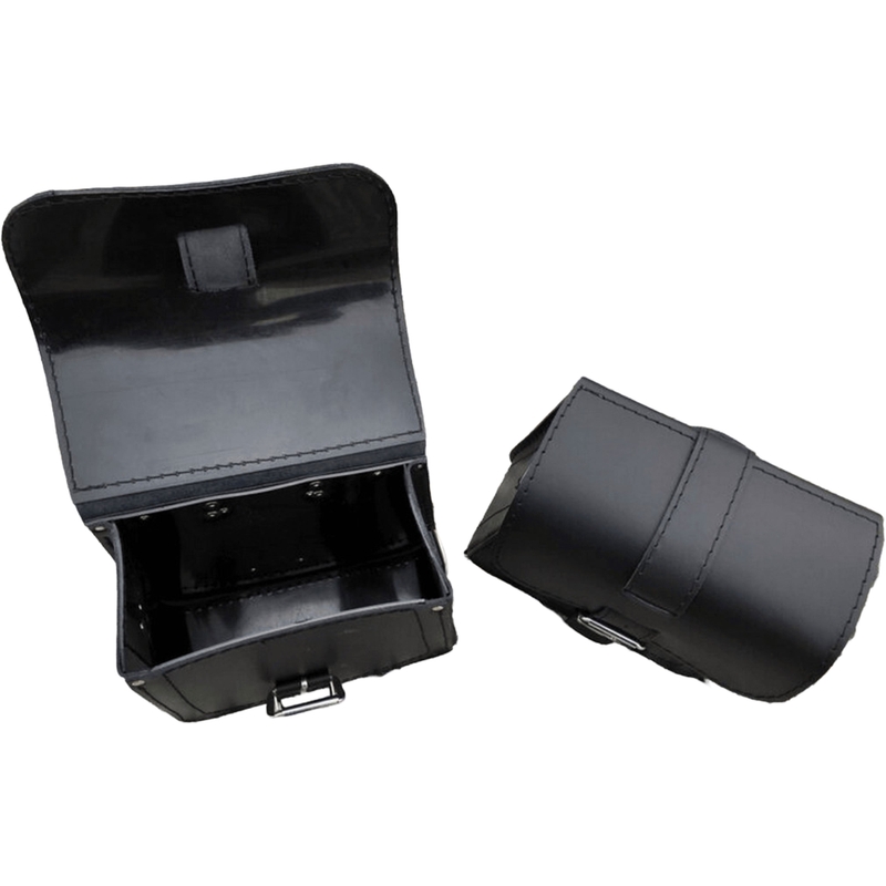 Ādas sānu kabatas motociklam RSA Ki18 2 gab. melnas