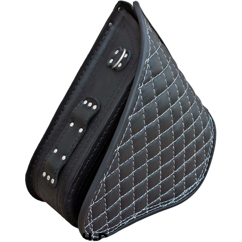 Ādas motocikla soma RSA S63 HD Softail melna