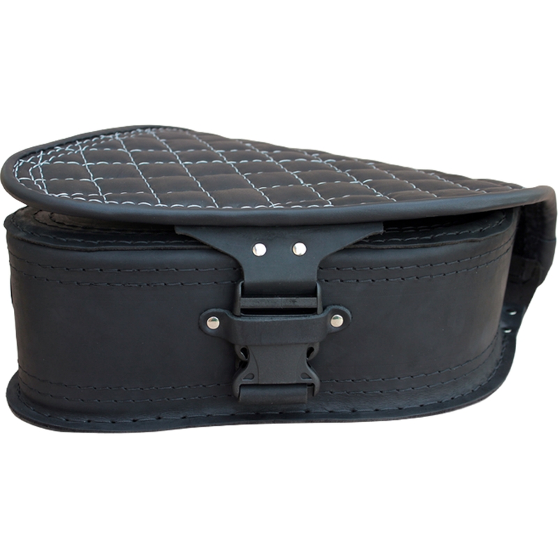 Ādas motocikla soma RSA S63 HD Softail melna