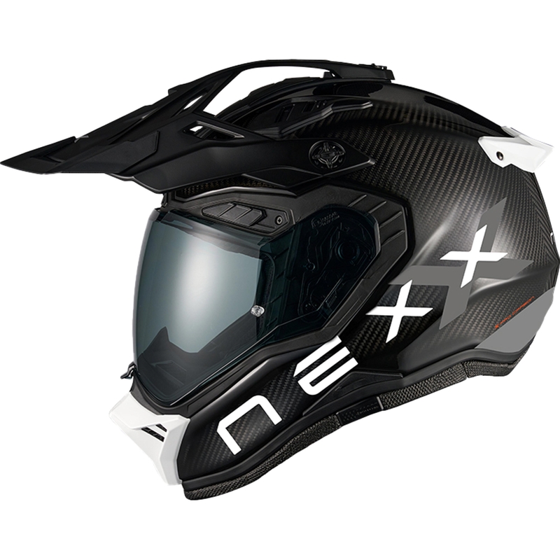Enduro motocikla ķivere Nexx X.Rally FIM Racing 2 Carbon melna-balta
