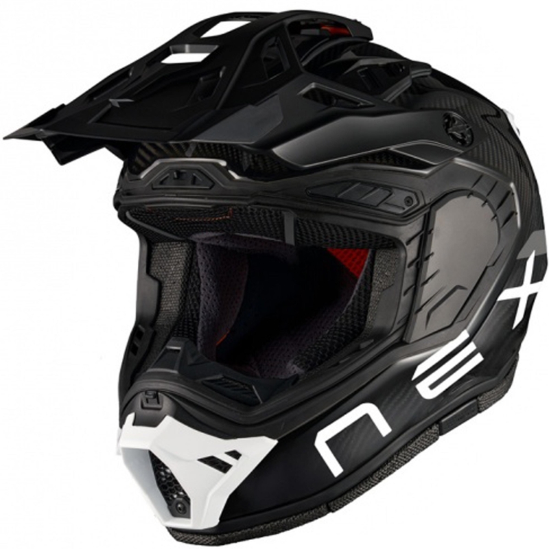 Enduro motocikla ķivere Nexx X.Rally FIM Racing 2 Carbon melna-balta