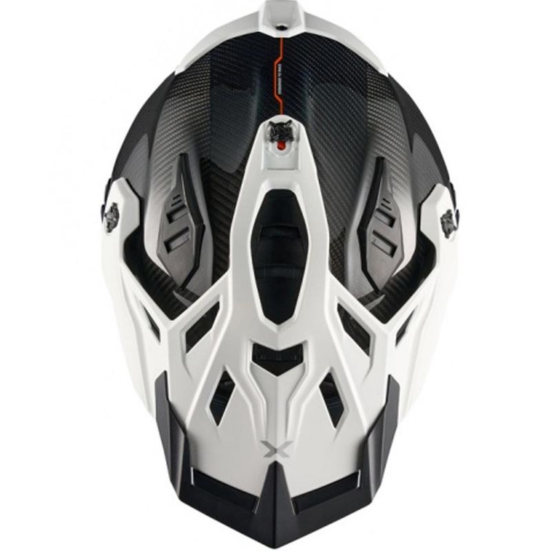 Enduro motocikla ķivere Nexx X.Rally Gravix Carbon melna-balta