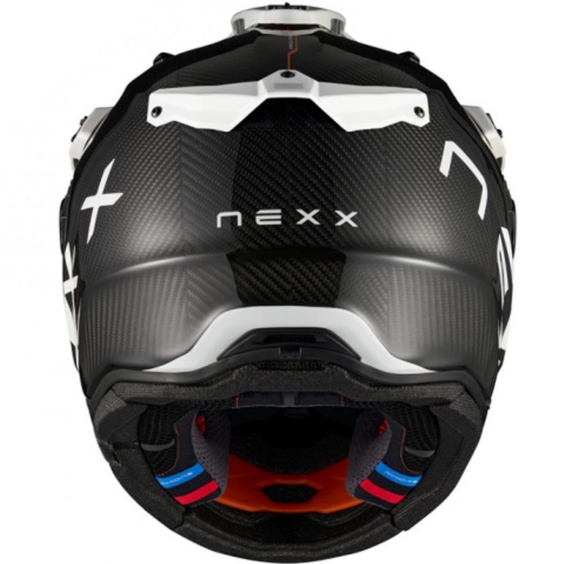 Enduro motocikla ķivere Nexx X.Rally Gravix Carbon melna-balta