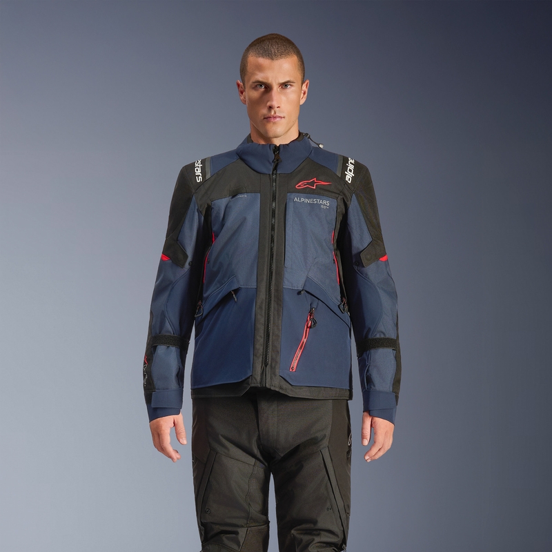 Alpinestars Andes V4 Drystar motocikla jaka, tumši zila-zila-melna