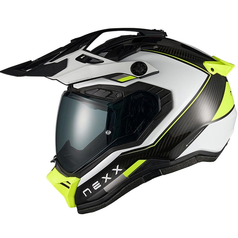 Enduro motocikla ķivere Nexx X.Rally Raid balta-fluorēta dzeltena