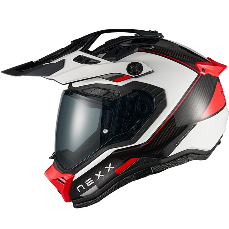 Enduro motocikla ķivere Nexx X.Rally Raid balta-sarkana