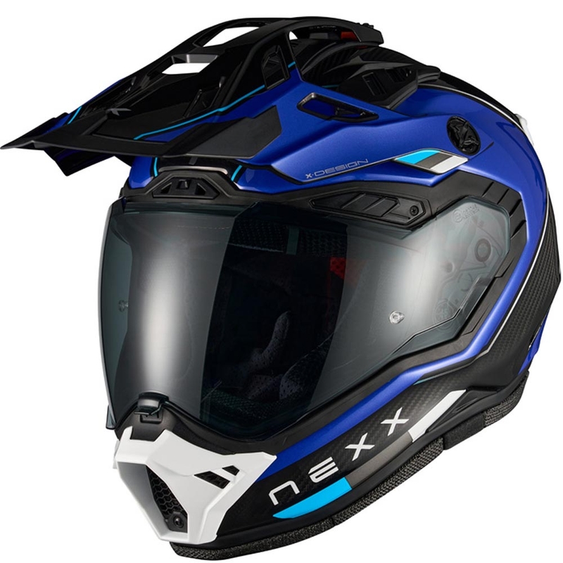 Enduro motocikla ķivere Nexx X.Rally Raid zili balta