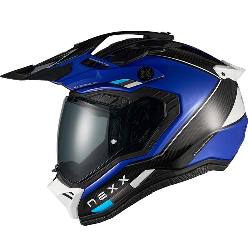 Enduro motocikla ķivere Nexx X.Rally Raid zili balta