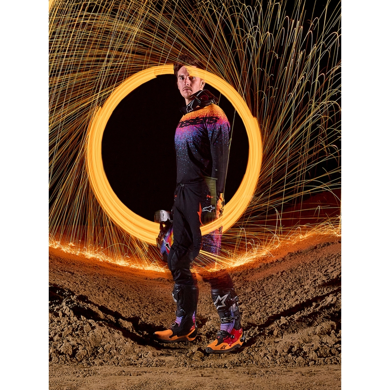 Alpinestars Supertech ierobežotā izdevuma Black Hole motokrosa krekls, melns