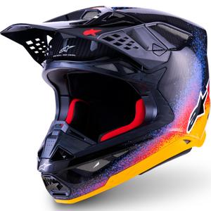 Alpinestars Supertech S-M10 ierobežotā izdevuma motokrosa ķivere Black Hole melnā krāsā