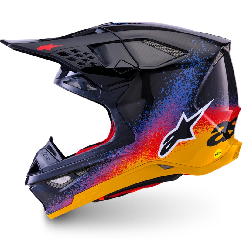 Alpinestars Supertech S-M10 ierobežotā izdevuma motokrosa ķivere Black Hole melnā krāsā