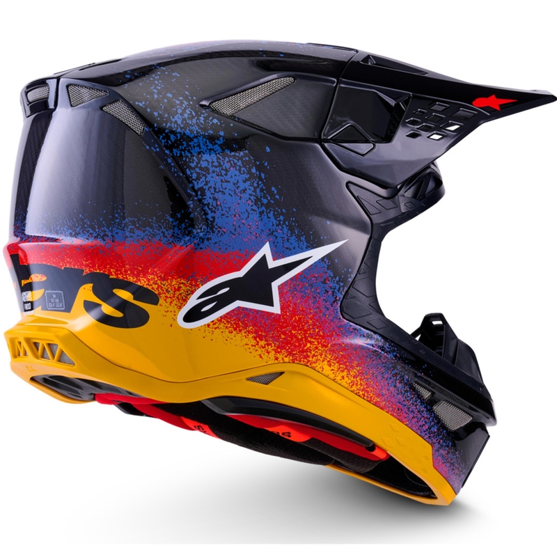 Alpinestars Supertech S-M10 ierobežotā izdevuma motokrosa ķivere Black Hole melnā krāsā
