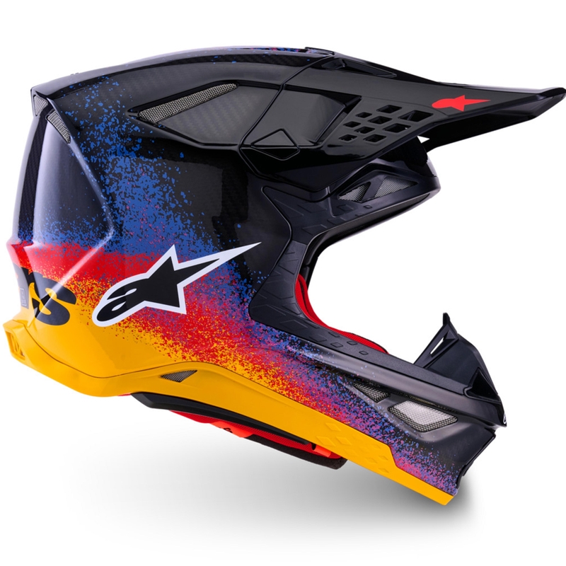Alpinestars Supertech S-M10 ierobežotā izdevuma motokrosa ķivere Black Hole melnā krāsā