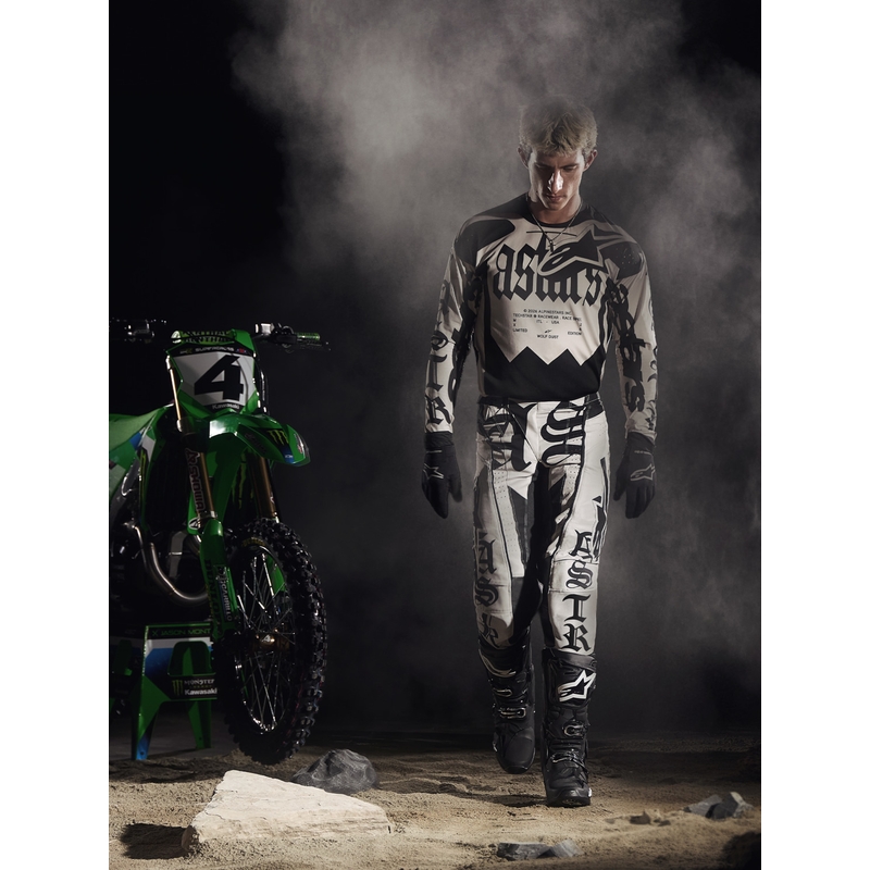 Alpinestars Techstar ierobežotā izdevuma motokrosa krekls Wolf Dust smilšu-melns