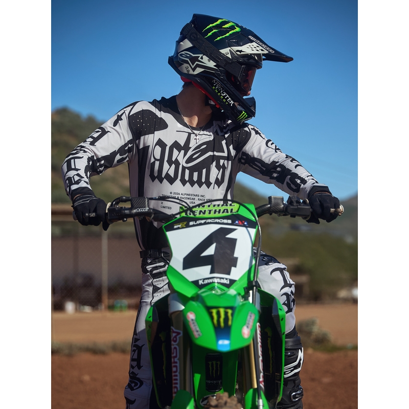 Alpinestars Techstar ierobežotā izdevuma motokrosa krekls Wolf Dust smilšu-melns