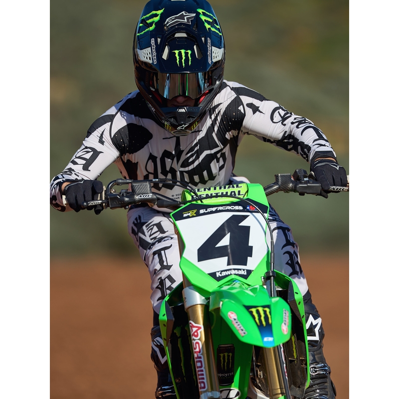 Alpinestars Techstar ierobežotā izdevuma motokrosa krekls Wolf Dust smilšu-melns