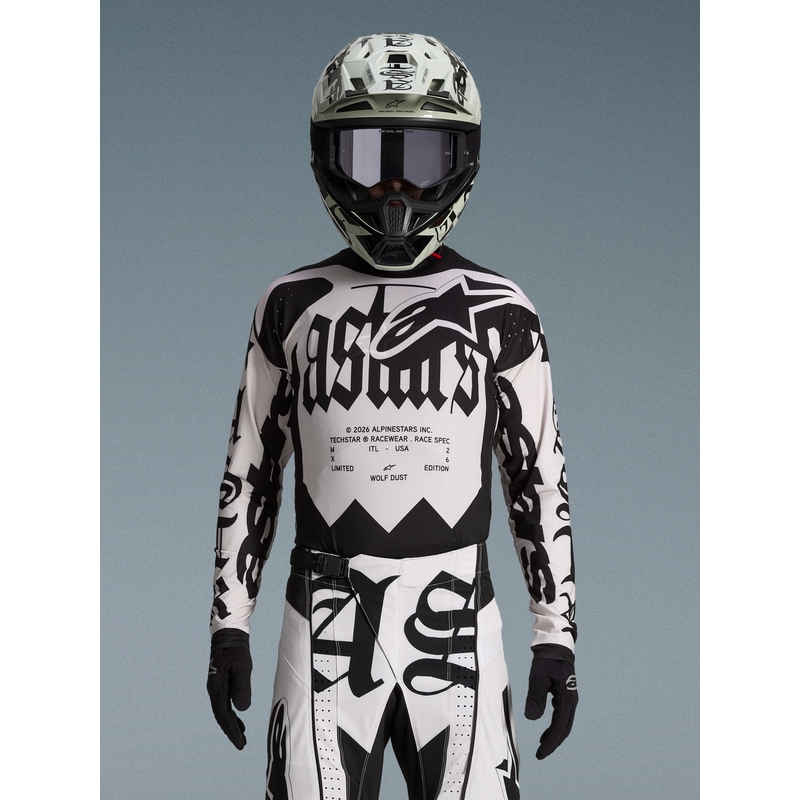 Alpinestars Techstar ierobežotā izdevuma motokrosa krekls Wolf Dust smilšu-melns