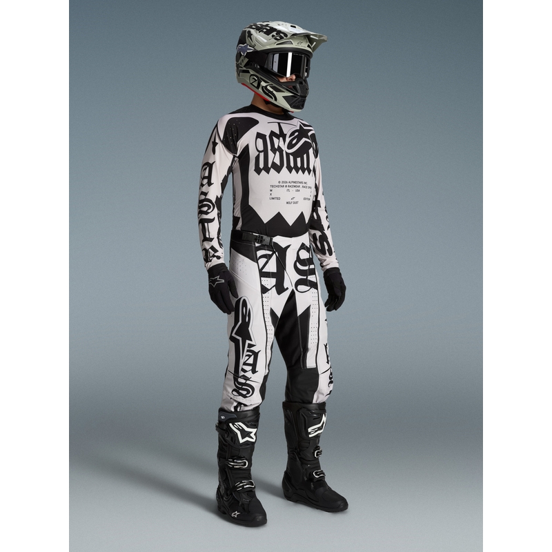Alpinestars Techstar ierobežotā izdevuma motokrosa krekls Wolf Dust smilšu-melns