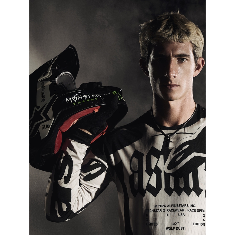 Alpinestars Techstar ierobežotā izdevuma Wolf Dust motokrosa bikses smilšu-melnas