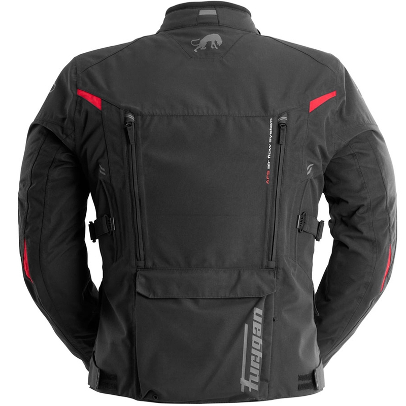 Furygan CHALLENGER 3C PRIMALOFT® motocikla jaka melna-sarkana