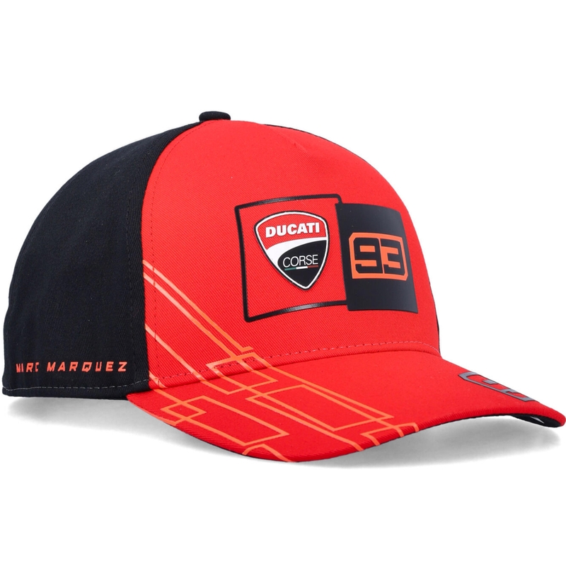Ducati Corse Marc Marquez 93 Box Logo cepure melna-sarkana