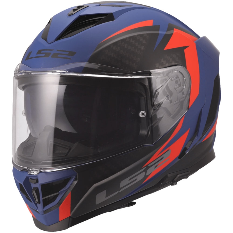 Pilna motocikla ķivere LS2 FF818 Storm III Dynamo zili sarkana