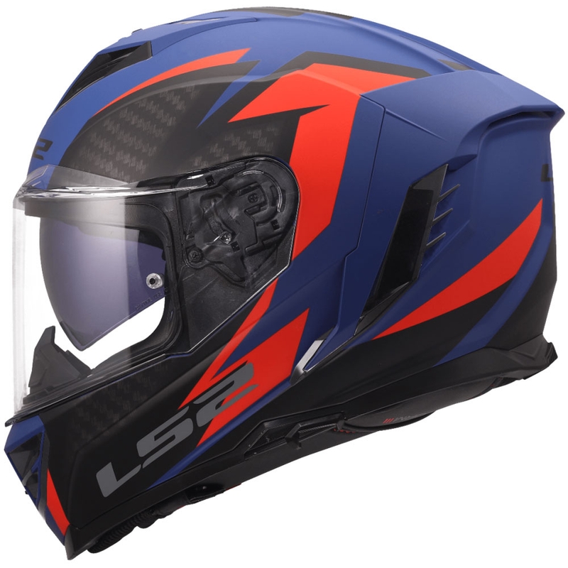 Pilna motocikla ķivere LS2 FF818 Storm III Dynamo zili sarkana