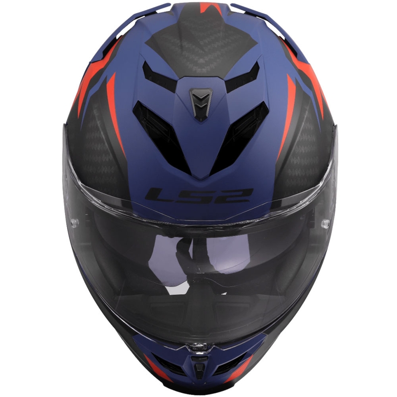 Pilna motocikla ķivere LS2 FF818 Storm III Dynamo zili sarkana