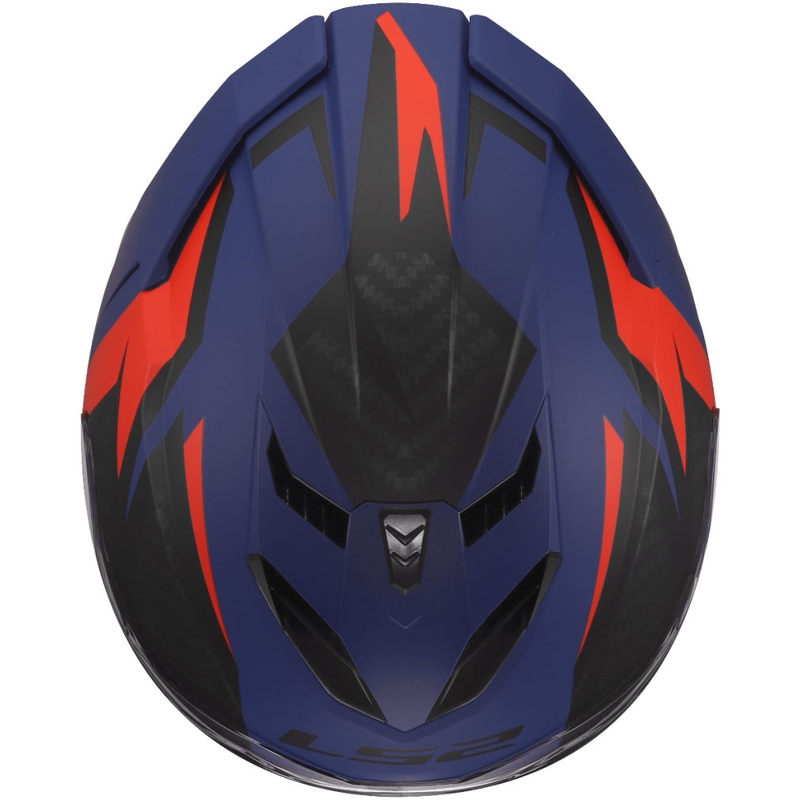 Pilna motocikla ķivere LS2 FF818 Storm III Dynamo zili sarkana
