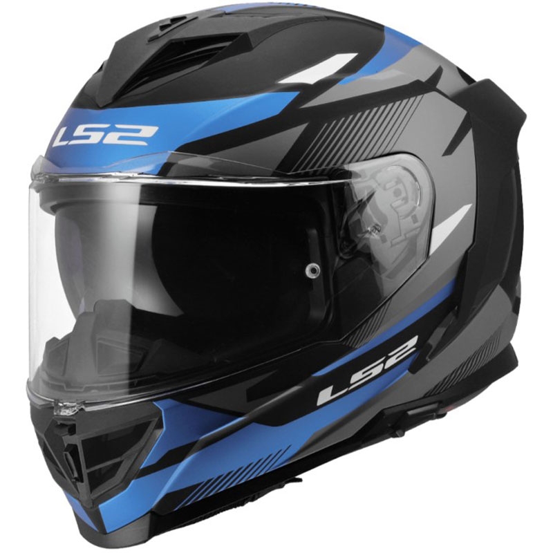 Pilna motocikla ķivere LS2 FF818 Storm III Komai melna-zila