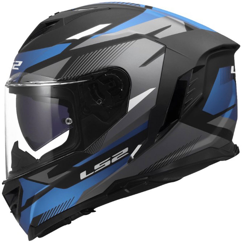 Pilna motocikla ķivere LS2 FF818 Storm III Komai melna-zila