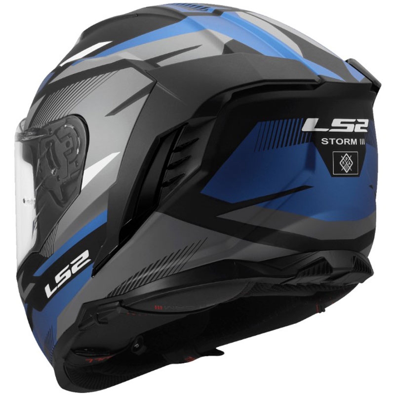 Pilna motocikla ķivere LS2 FF818 Storm III Komai melna-zila