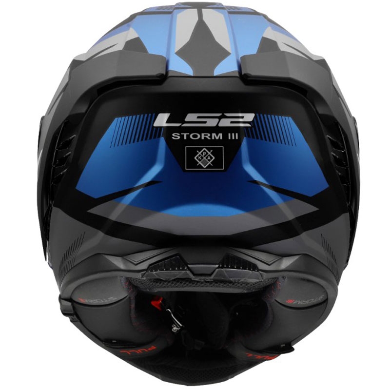 Pilna motocikla ķivere LS2 FF818 Storm III Komai melna-zila