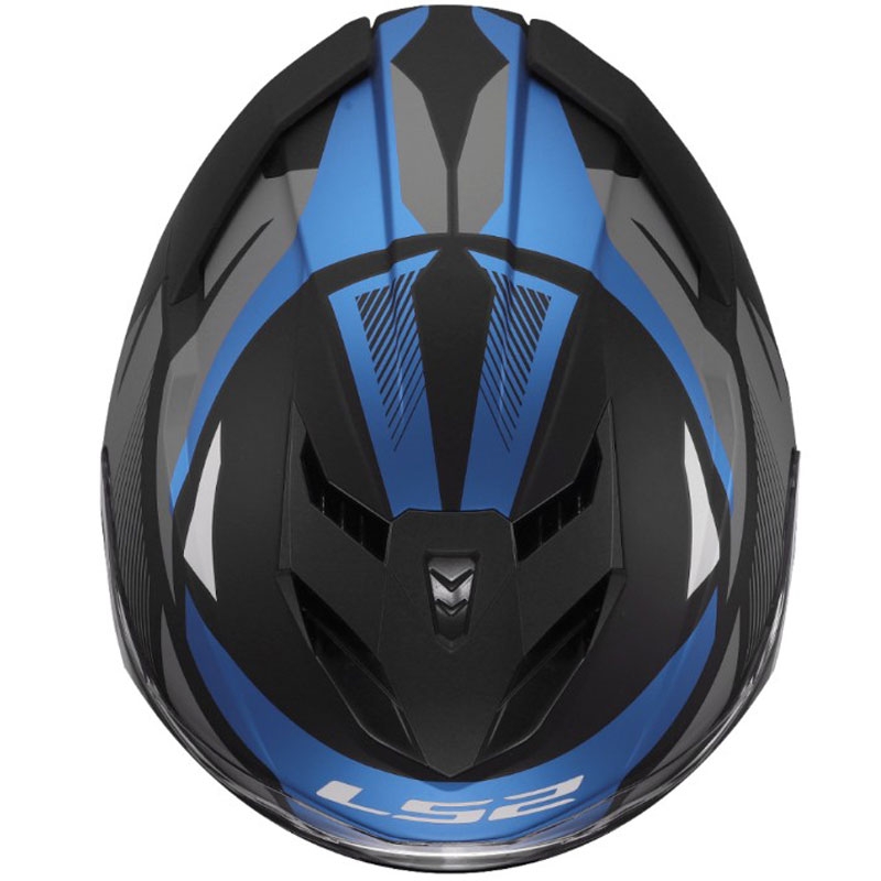 Pilna motocikla ķivere LS2 FF818 Storm III Komai melna-zila