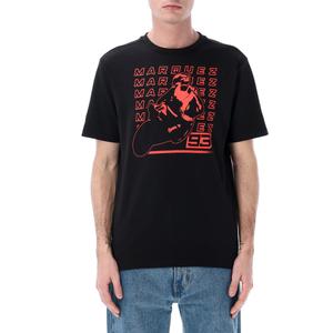 Ducati Marc Marquez atkārtota logotipa T-krekls, melns